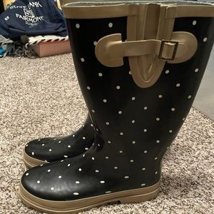 Women’s’ size 11 Polka dot rain boots